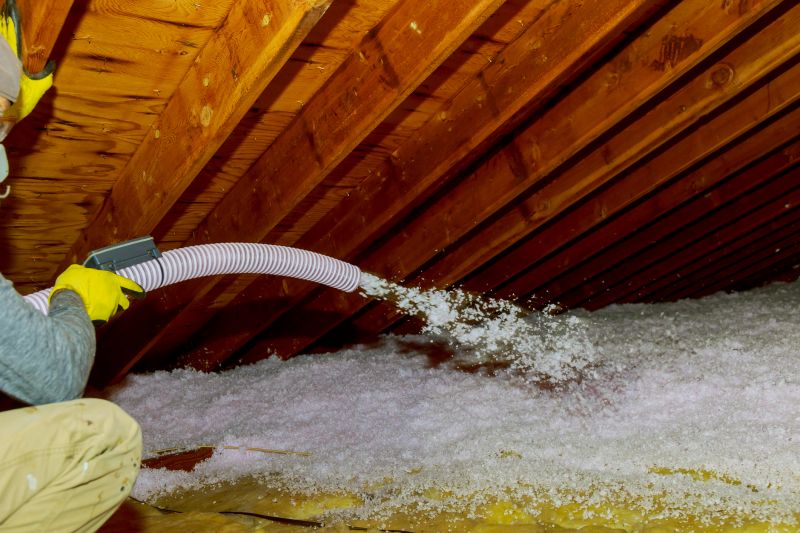 Blown-In Insulation in Attic